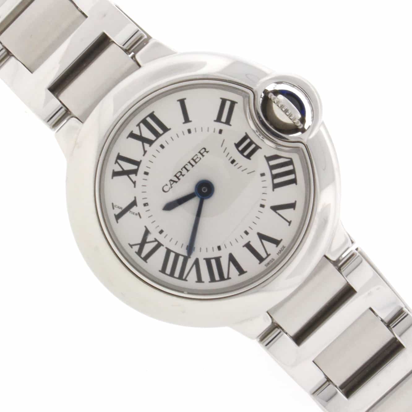 Cartier Ballon Bleu Ladies Factory Silver Roman Dial 29MM Stainless Steel Watch W69010Z4 - Image 3