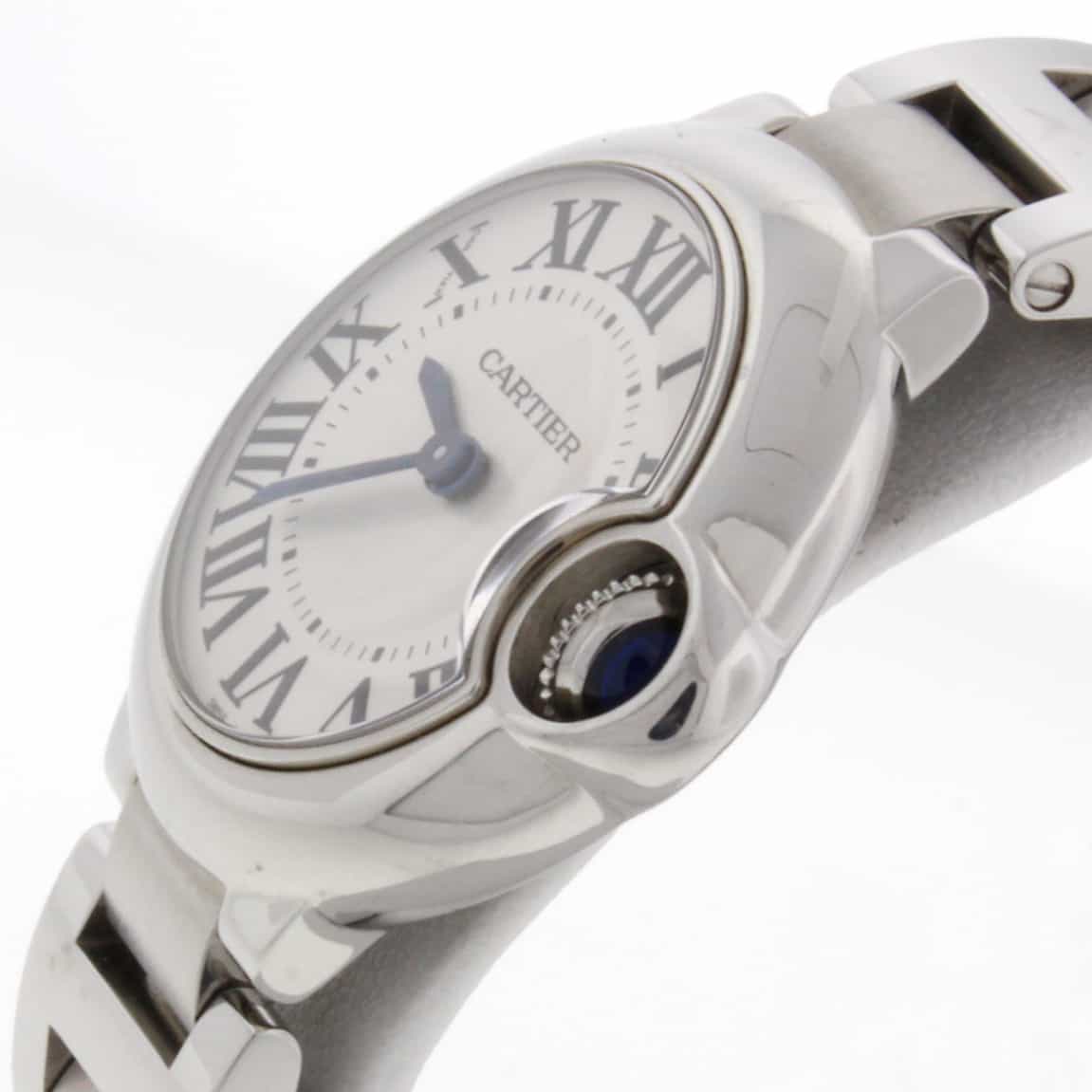 Cartier Ballon Bleu Ladies Factory Silver Roman Dial 29MM Stainless Steel Watch W69010Z4 - Image 4