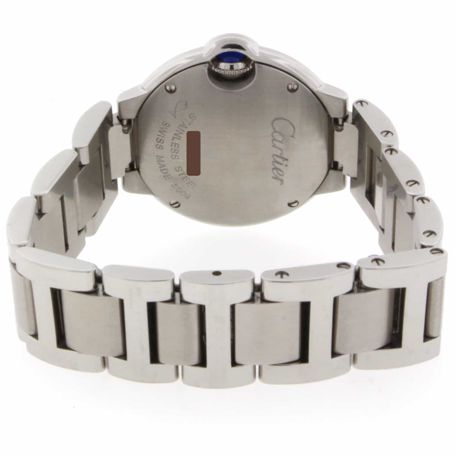 Cartier Ballon Bleu Ladies Factory Silver Roman Dial 29MM Stainless Steel Watch W69010Z4 - Image 9