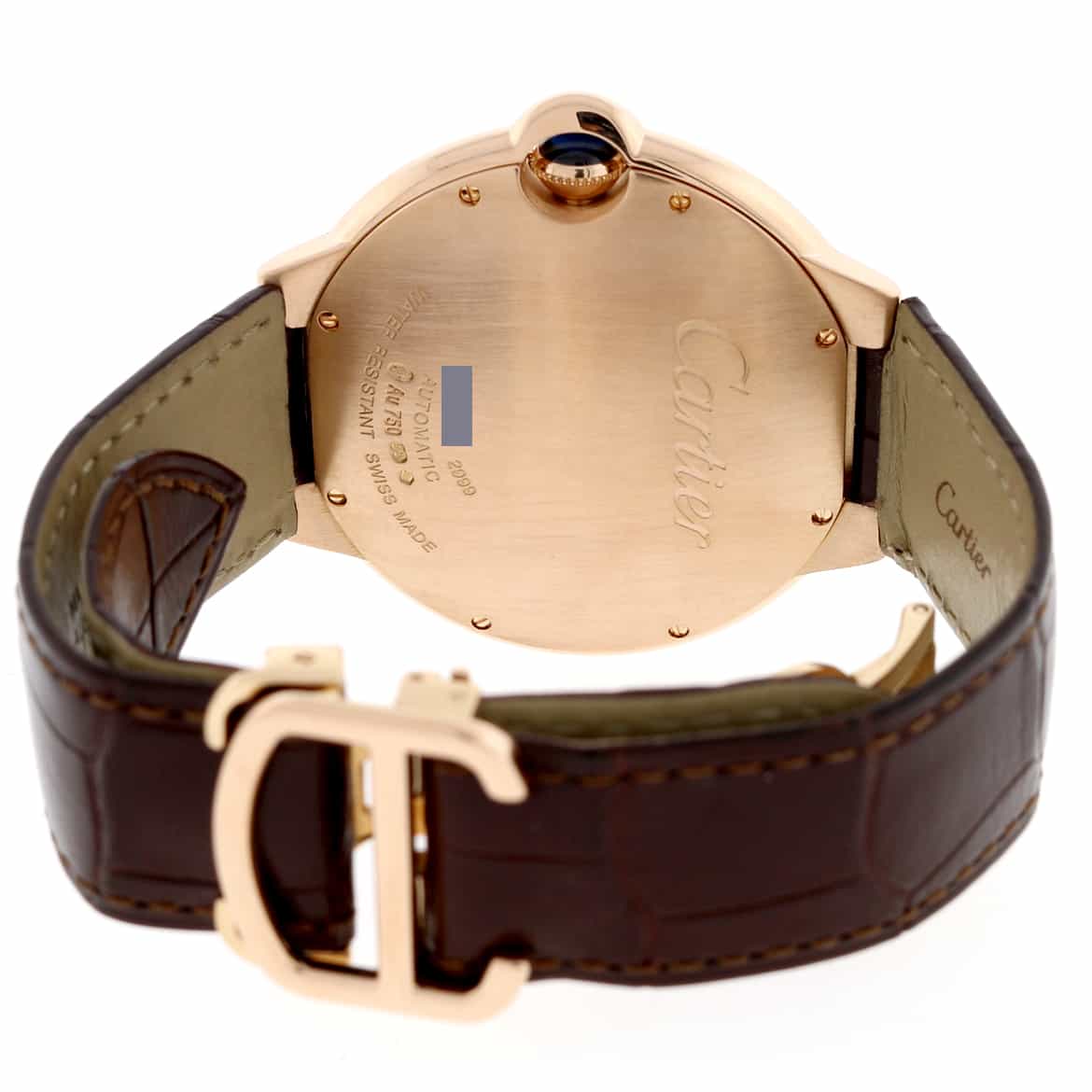 Cartier Ballon Bleu Large 18K Rose Gold 42MM Chocolate Roman Dial Automatic Mens Watch W6900651 - Image 5