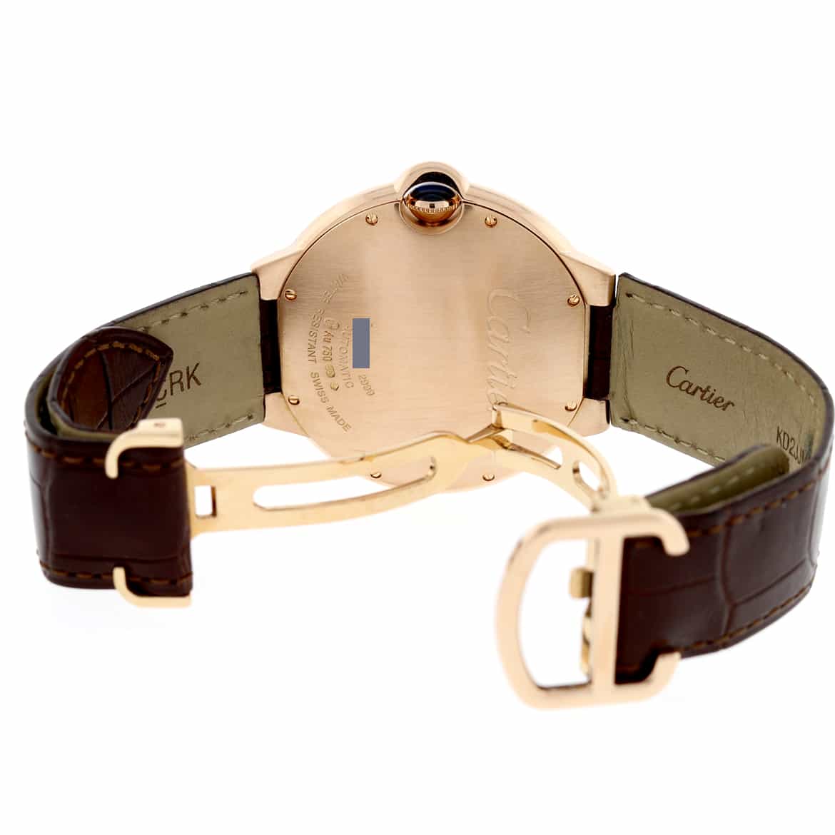 Cartier Ballon Bleu Large 18K Rose Gold 42MM Chocolate Roman Dial Automatic Mens Watch W6900651 - Image 7
