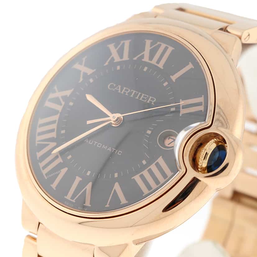Cartier Ballon Bleu Large 18K Rose Gold 42MM Chocolate Roman Dial Automatic Watch W6920036 - Image 5