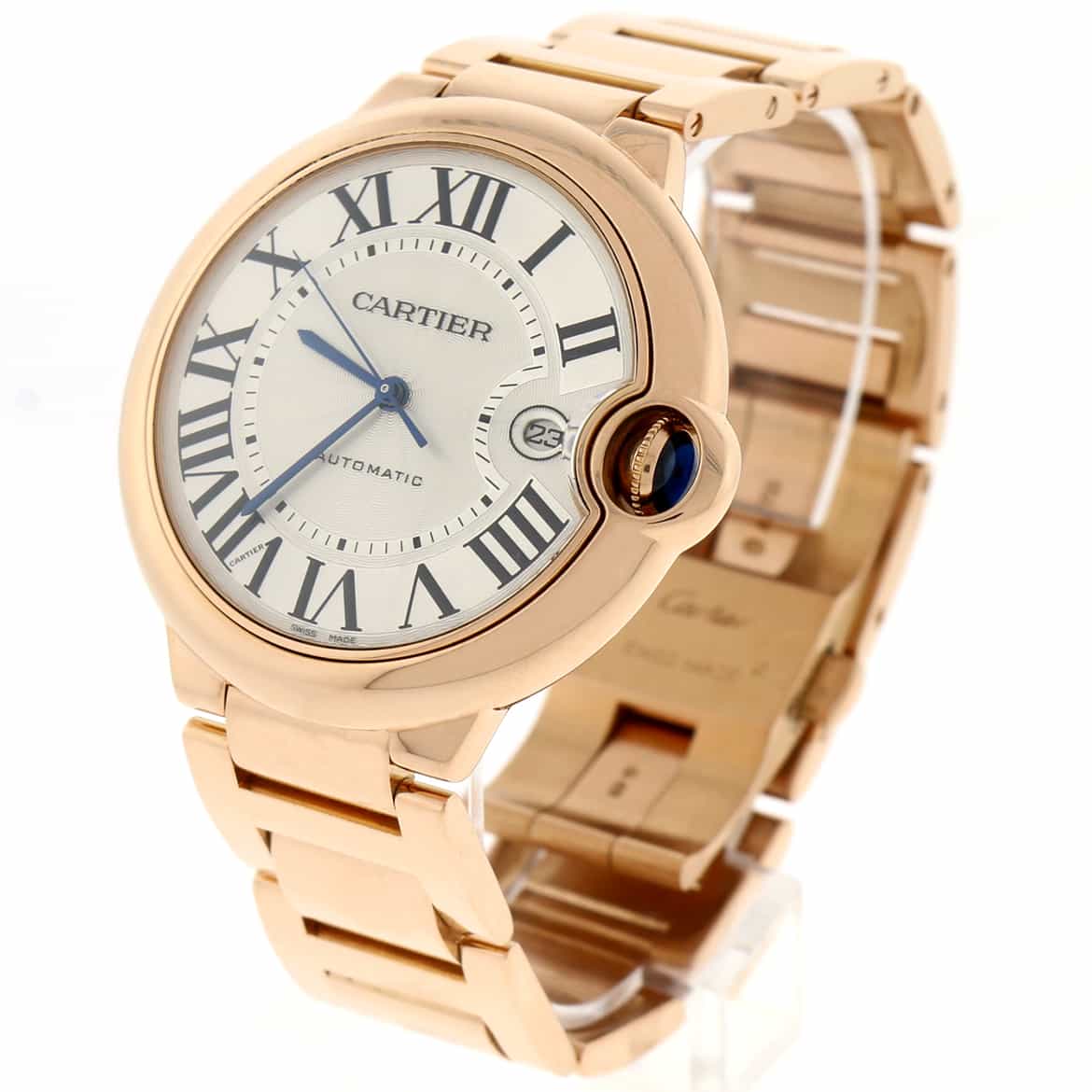 Cartier Ballon Bleu Large 18K Rose Gold 42mm Automatic Watch W69006Z2 Box Papers - Image 5