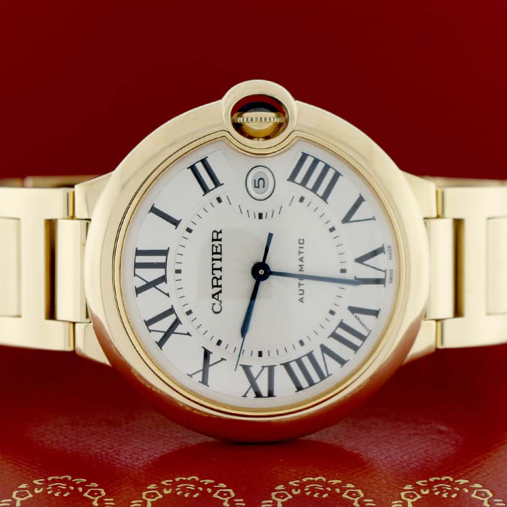 Cartier Ballon Bleu Large 18K Yellow Gold 42MM Roman Dial Automatic Mens Watch W69005Z2 - Image 2