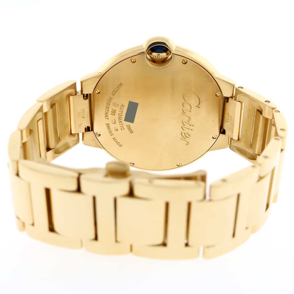 Cartier Ballon Bleu Large 18K Yellow Gold 42MM Roman Dial Automatic Mens Watch W69005Z2 - Image 8