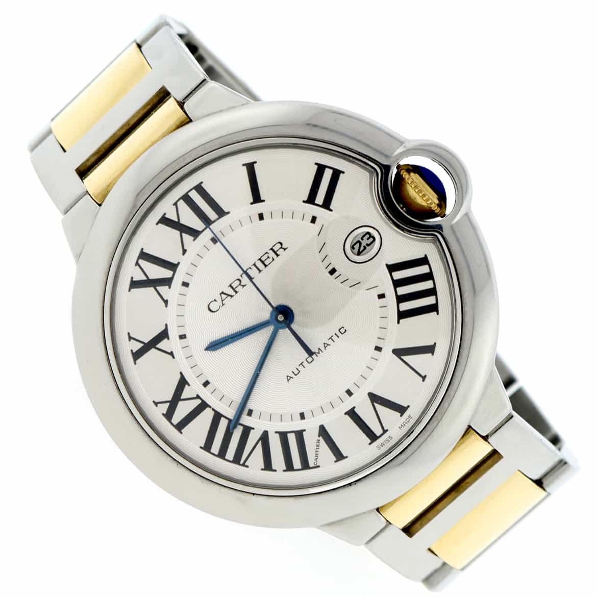 Cartier Ballon Bleu Large 2-Tone 18K Yellow Gold & Stainless Steel 42MM Automatic Watch W69009Z3 - Image 4