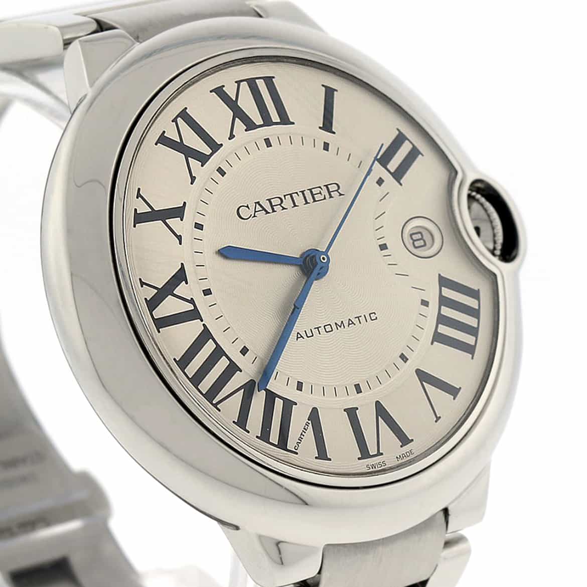 Cartier Ballon Bleu Large Stainless Steel 42MM Silver Roman Dial Automatic Mens Watch W69012Z4 - Image 7