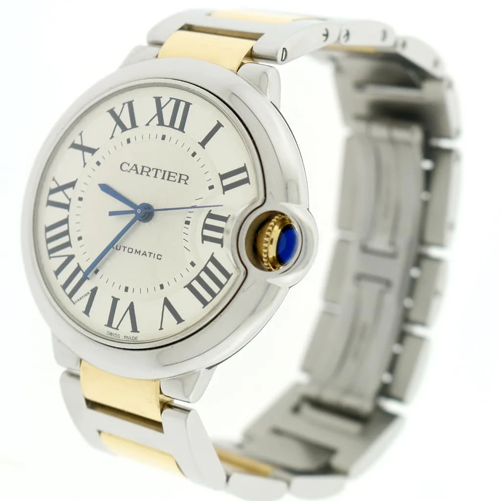 Cartier Ballon Bleu Midsize 2-Tone 18K Yellow Gold & Stainless Steel 36MM Automatic Mens Watch W6920047 - Image 3