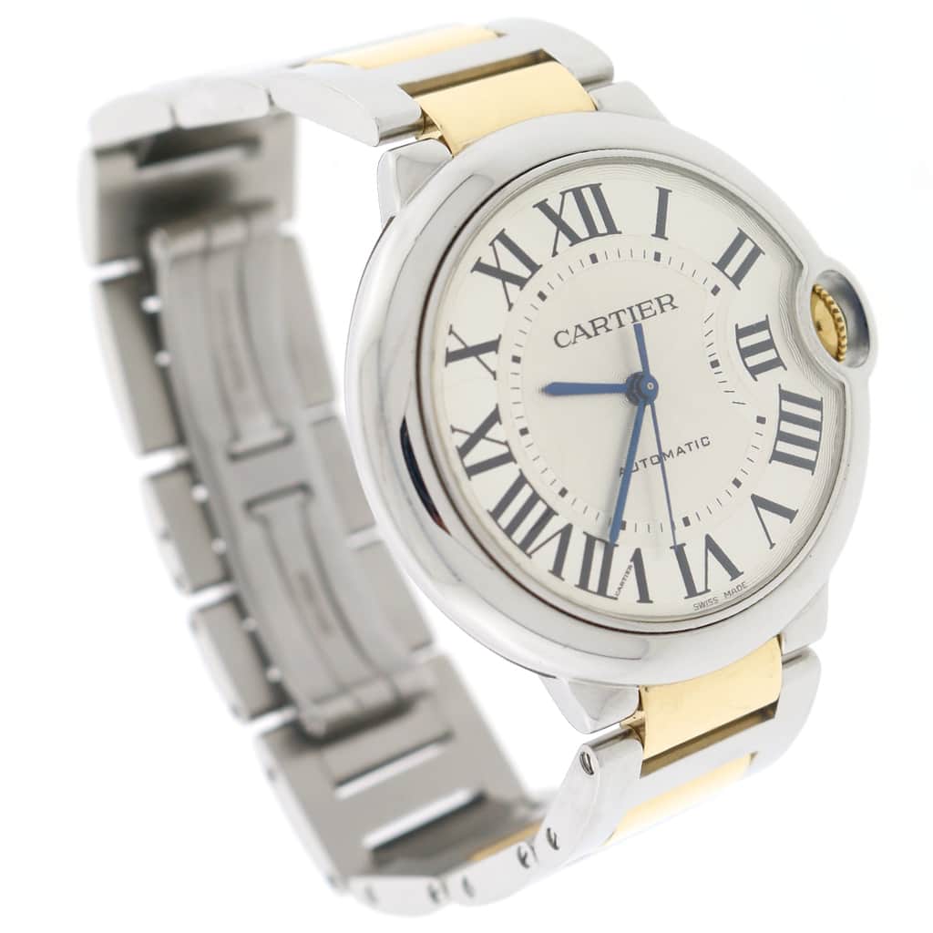 Cartier Ballon Bleu Midsize 2-Tone 18K Yellow Gold & Stainless Steel 36MM Automatic Mens Watch W6920047 - Image 4