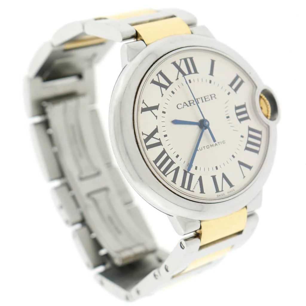 Cartier Ballon Bleu Midsize 2-Tone 18K Yellow Gold & Stainless Steel 36MM Automatic Mens Watch W6920047 - Image 3