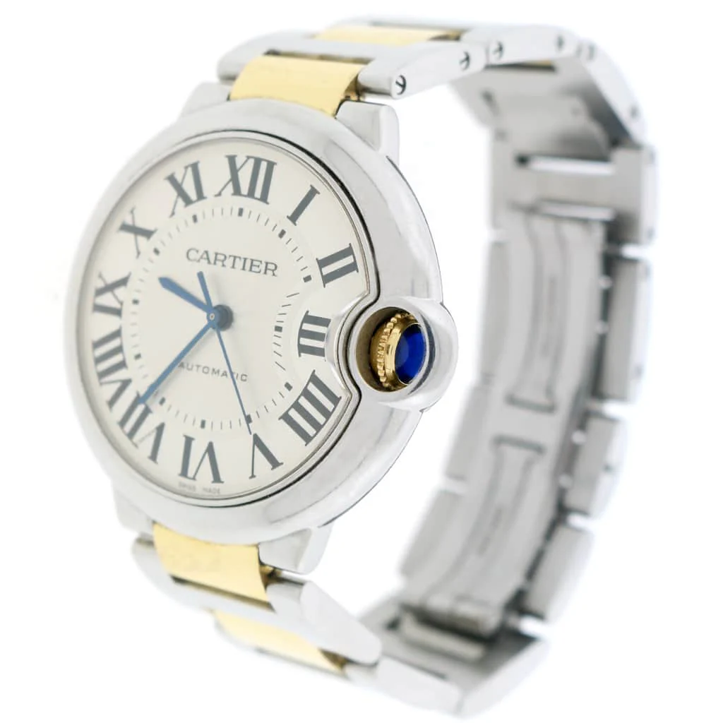 Cartier Ballon Bleu Midsize 2-Tone 18K Yellow Gold & Stainless Steel 36MM Automatic Mens Watch W6920047 - Image 4