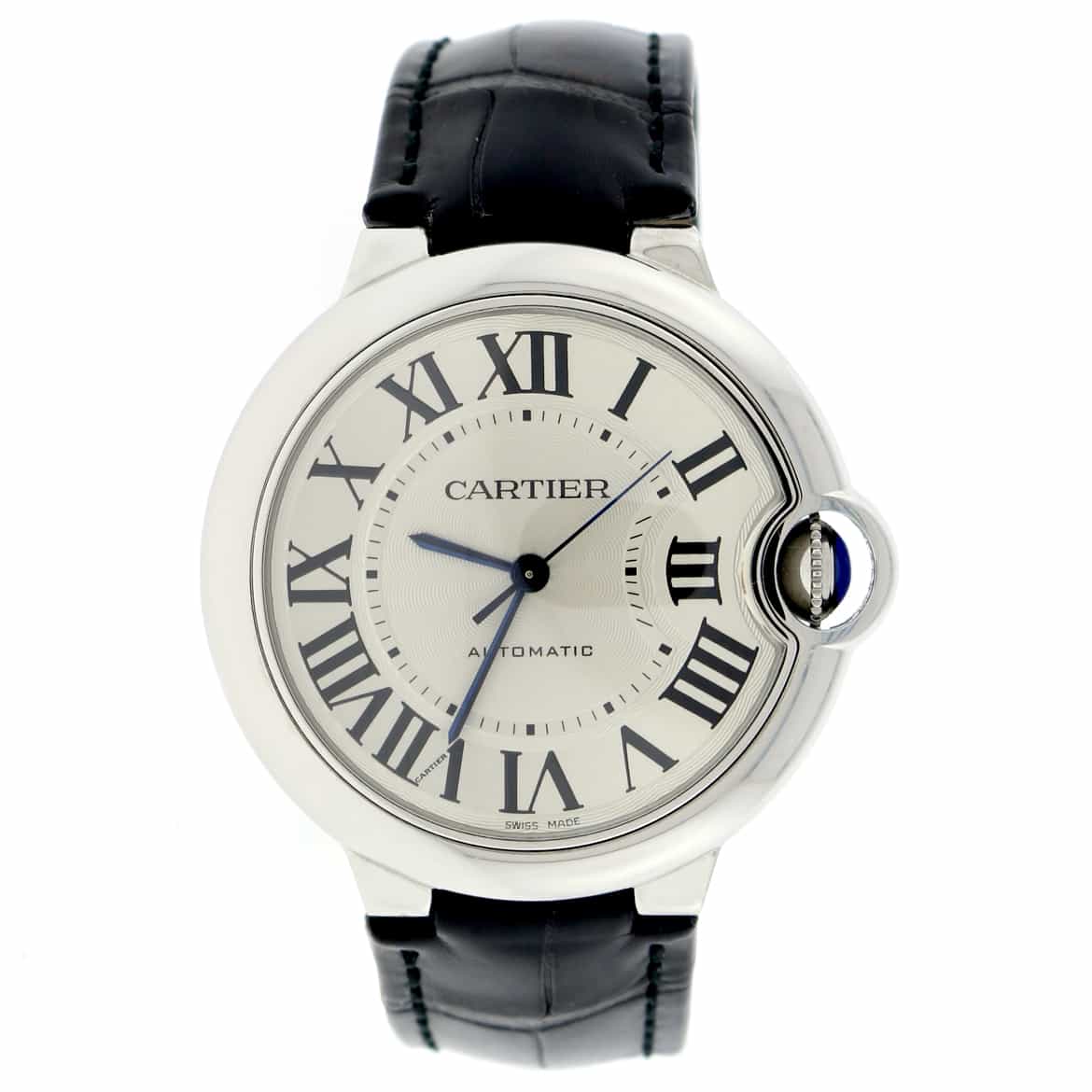 Cartier Ballon Bleu Silver Roman Dial 36MM Automatic Stainless Steel Ladies Watch W69017Z4