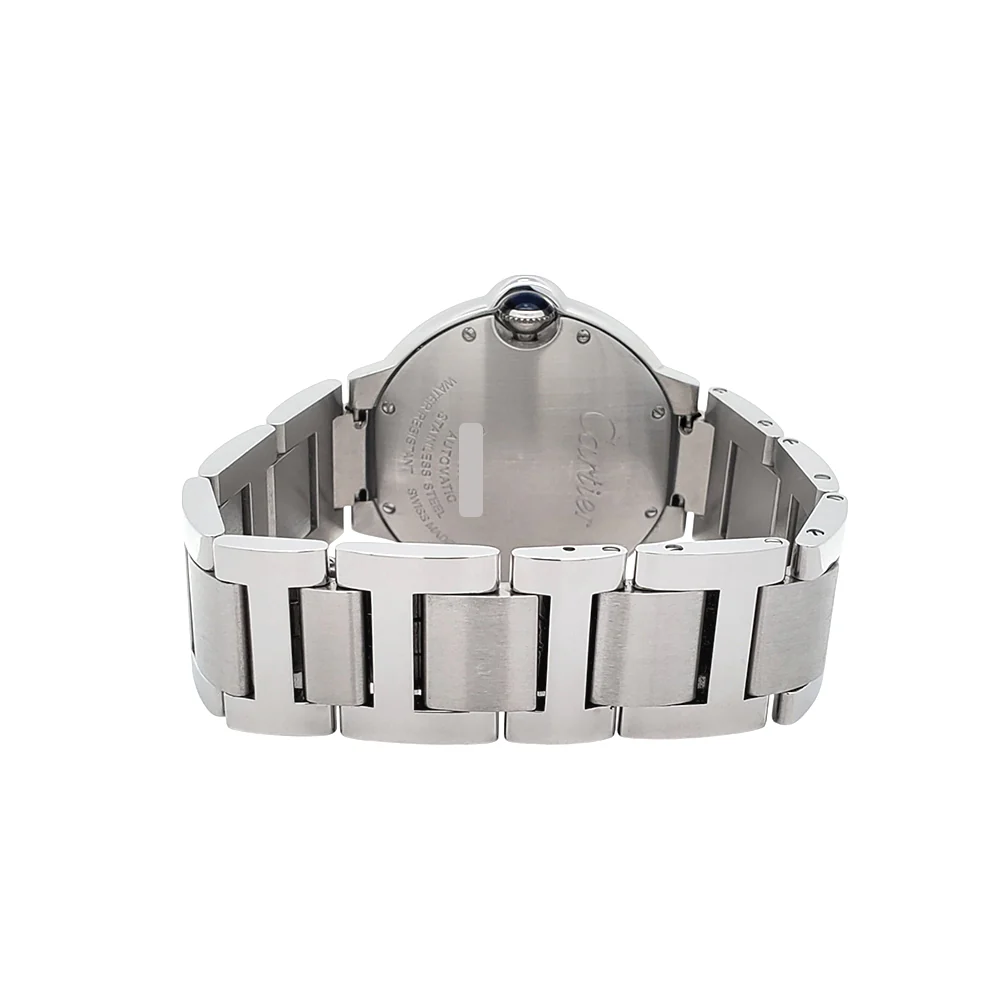 Cartier Ballon Bleu Silver Roman Dial 36mm Steel Watch 3284 W6920046 - Image 5