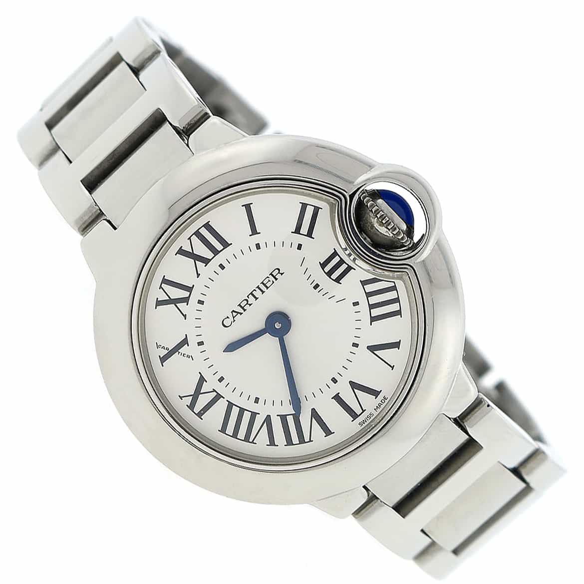 Cartier Ballon Bleu Small Silver Roman Dial 29MM Stainless Steel Ladies Watch W69010Z4 - Image 2