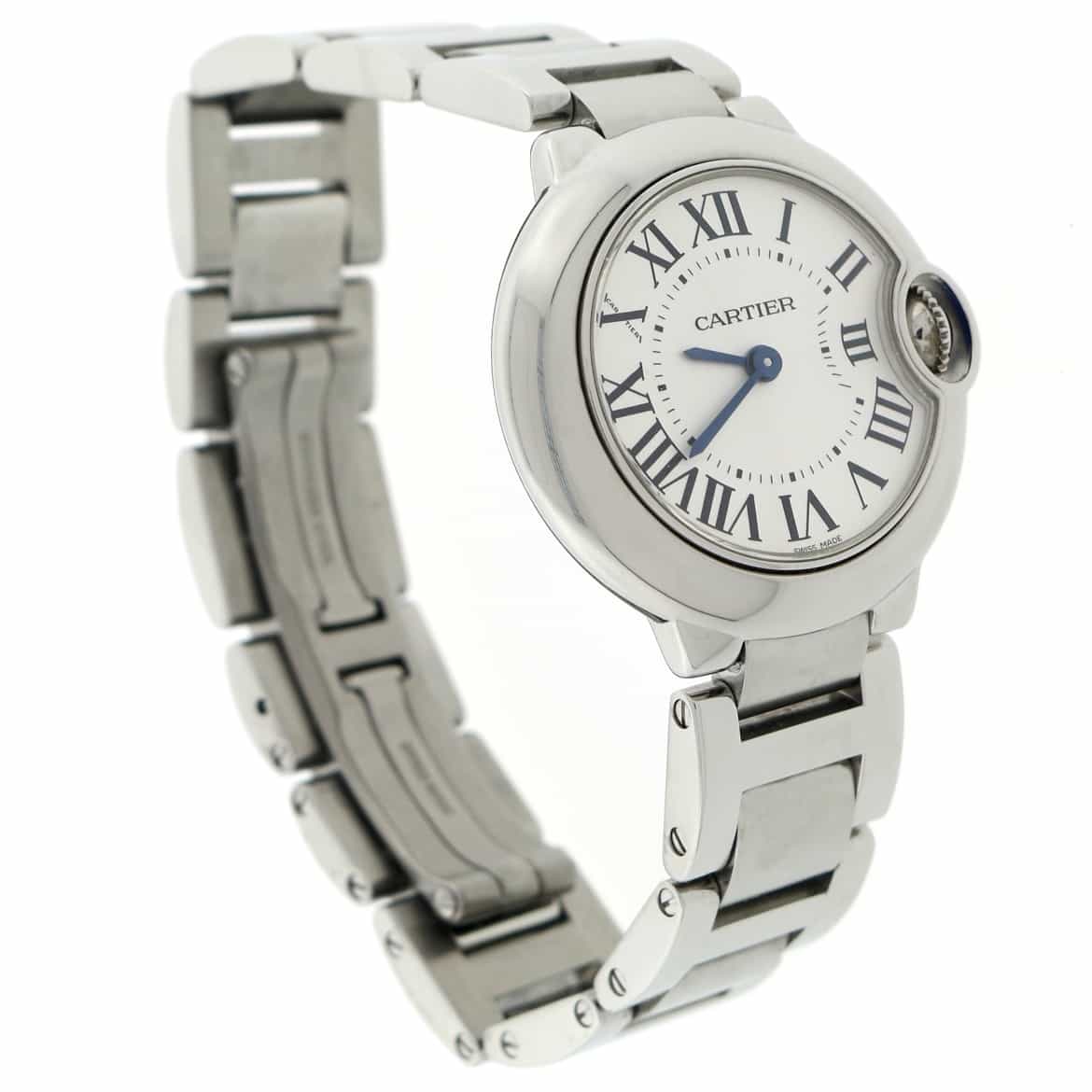 Cartier Ballon Bleu Small Silver Roman Dial 29MM Stainless Steel Ladies Watch W69010Z4 - Image 6