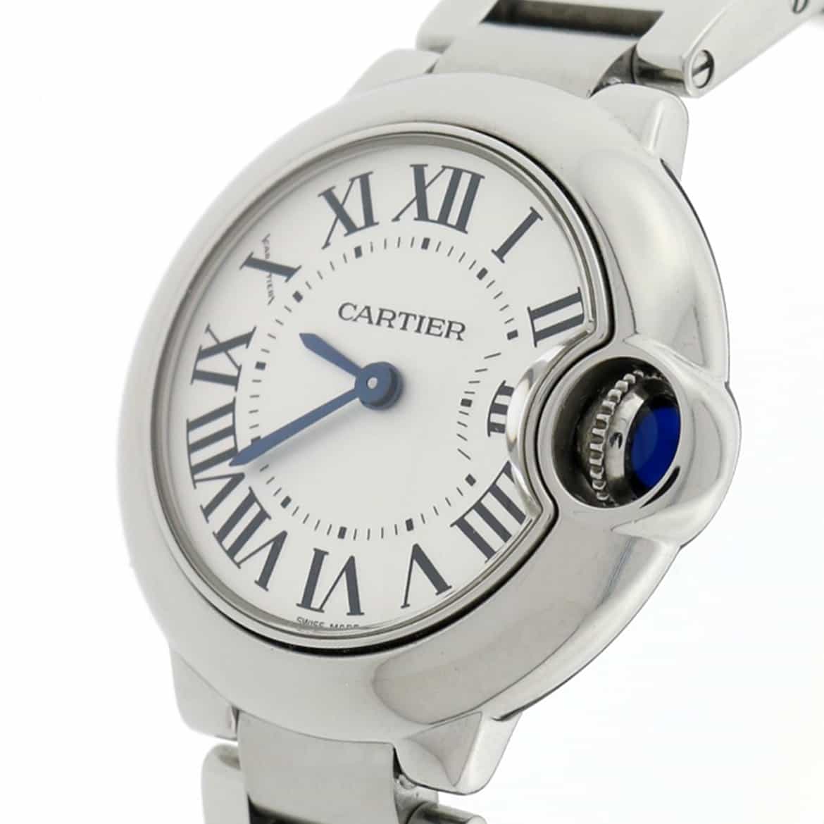 Cartier Ballon Bleu Small Silver Roman Dial 29MM Stainless Steel Ladies Watch W69010Z4 - Image 3