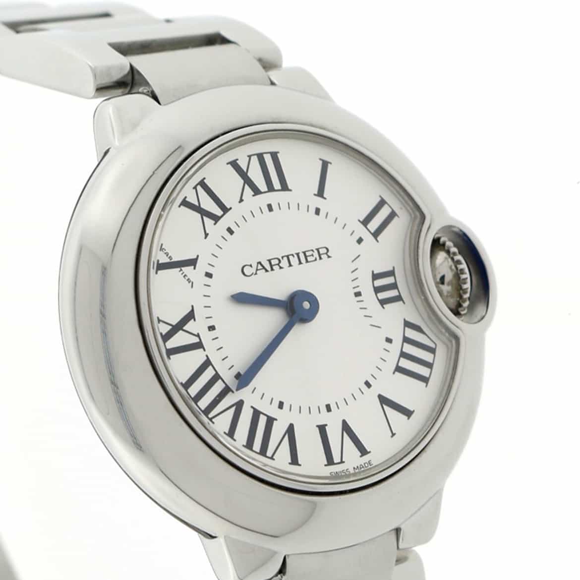 Cartier Ballon Bleu Small Silver Roman Dial 29MM Stainless Steel Ladies Watch W69010Z4 - Image 4