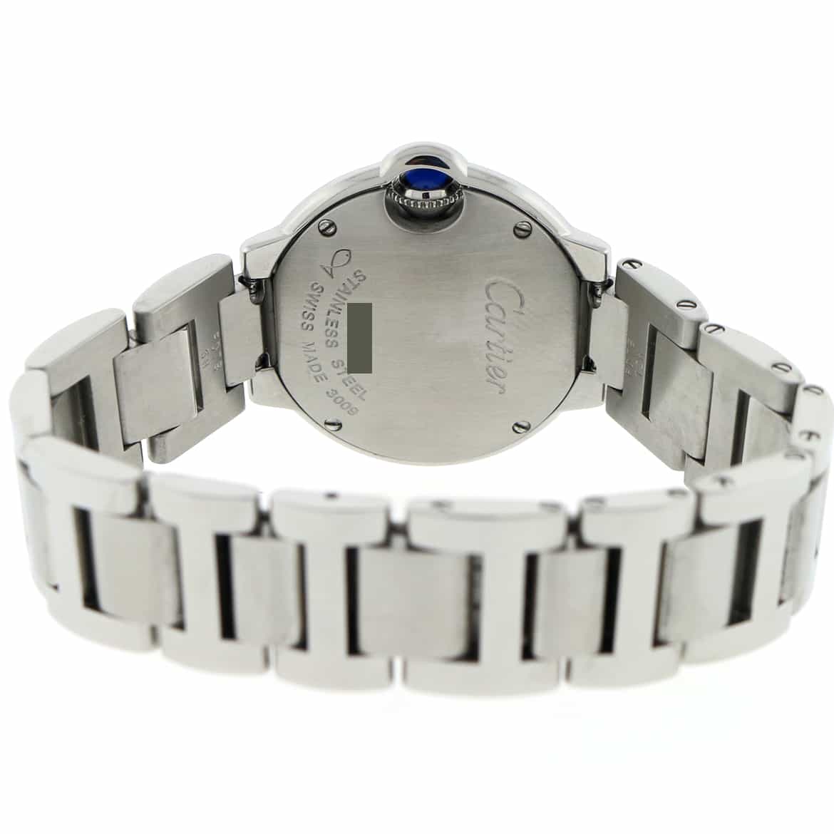 Cartier Ballon Bleu Small Silver Roman Dial 29MM Stainless Steel Ladies Watch W69010Z4 - Image 9