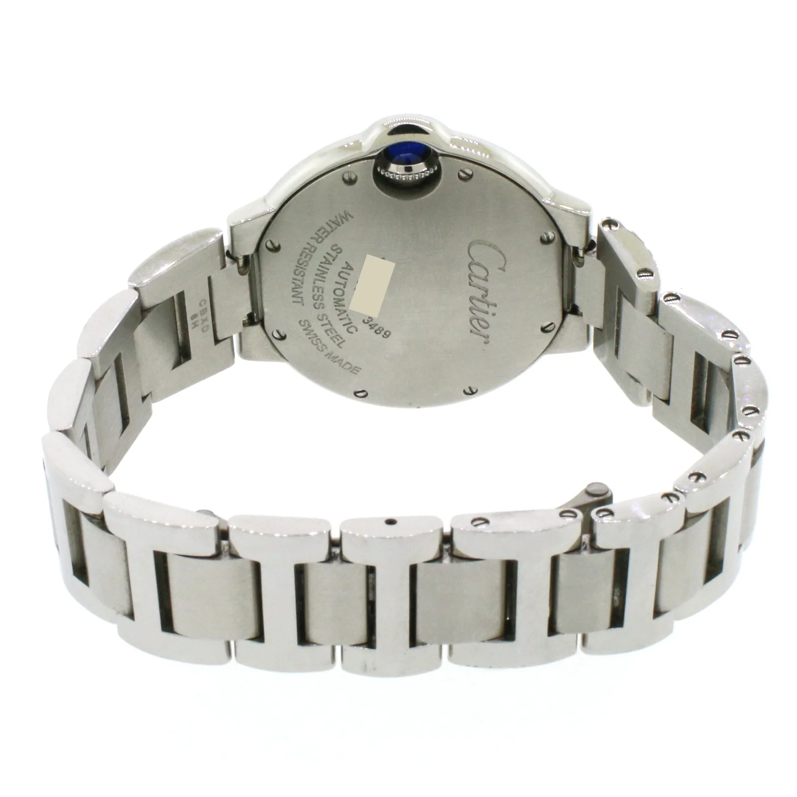 Cartier Ballon Bleu Stainless Steel Factory Diamond Dial 33mm Watch - Image 3