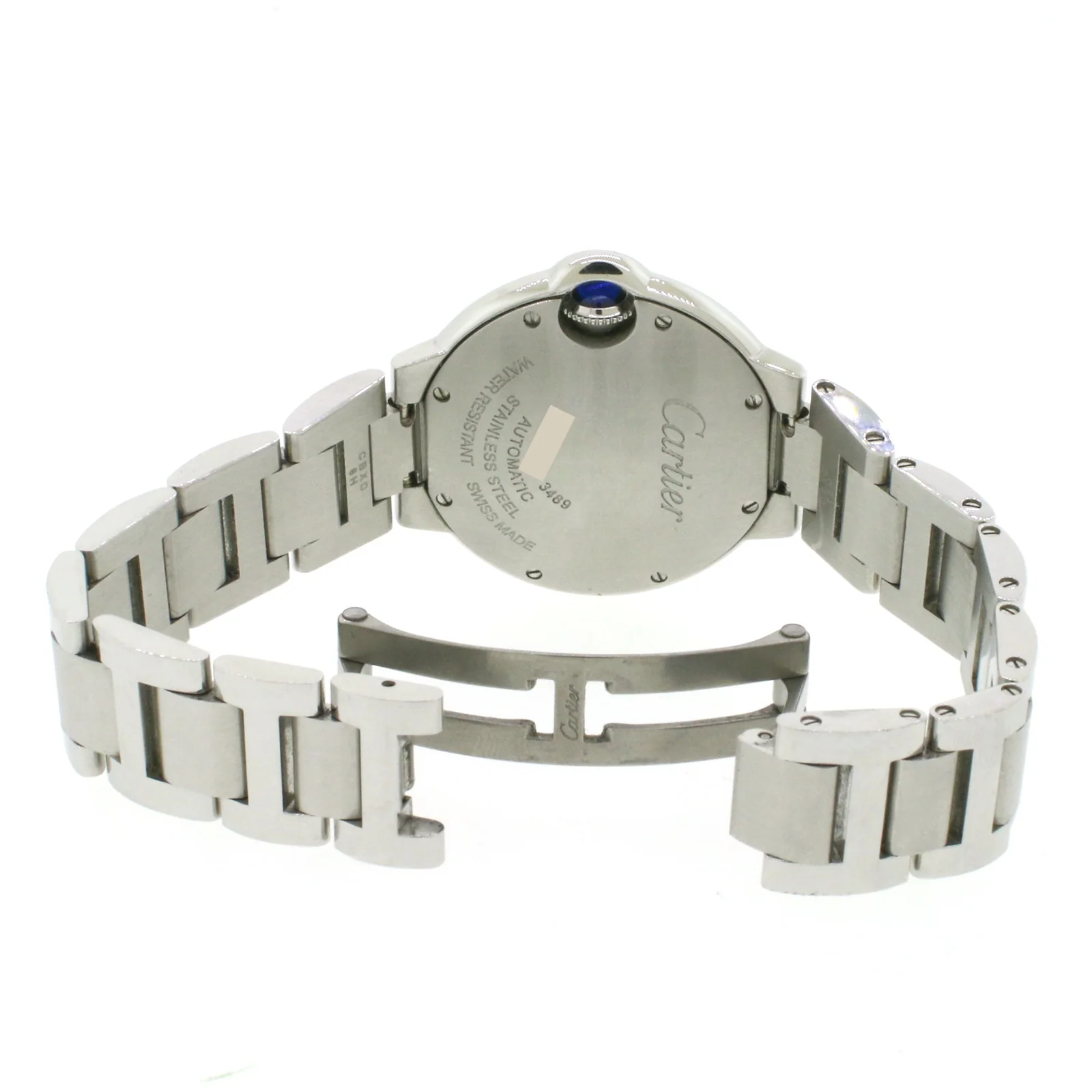 Cartier Ballon Bleu Stainless Steel Factory Diamond Dial 33mm Watch - Image 5