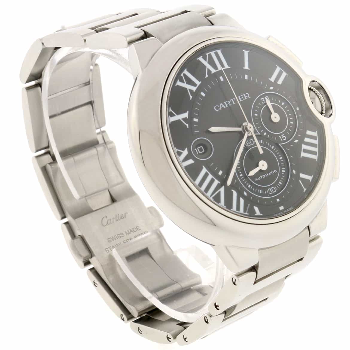 Cartier Ballon Bleu XL Chronograph Black Roman Dial 44MM Automatic Stainless Steel Mens Watch W6920077 - Image 3