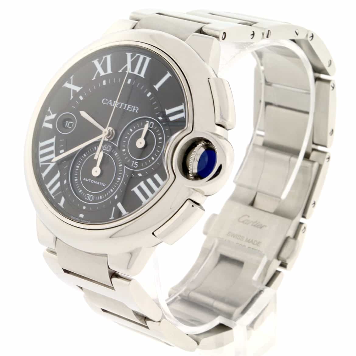Cartier Ballon Bleu XL Chronograph Black Roman Dial 44MM Automatic Stainless Steel Mens Watch W6920077 - Image 4
