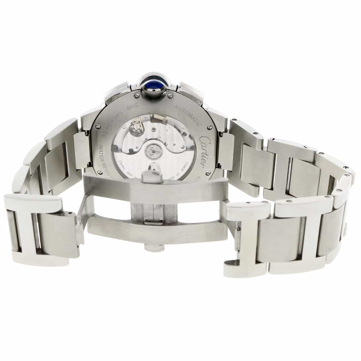 Cartier Ballon Bleu XL Chronograph Black Roman Dial 44MM Automatic Stainless Steel Mens Watch W6920077 - Image 6