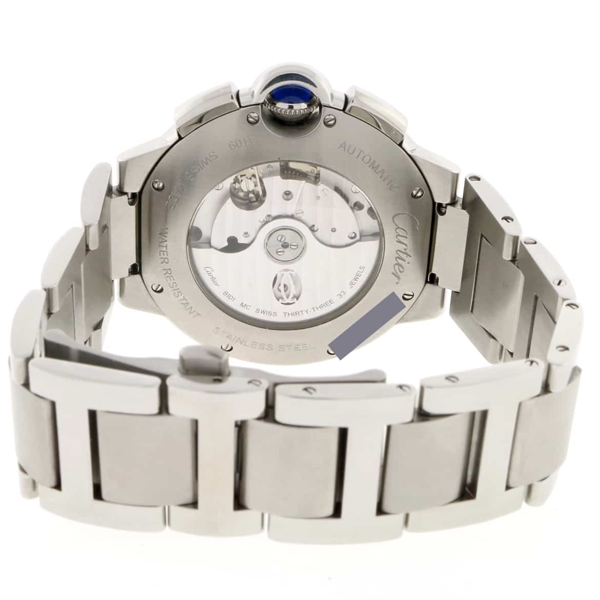 Cartier Ballon Bleu XL Chronograph Black Roman Dial 44MM Automatic Stainless Steel Mens Watch W6920077 - Image 7