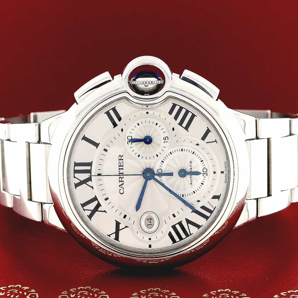 Cartier Ballon Bleu XL Chronograph Silver Dial 44MM Automatic Stainless Steel Mens Watch W6920076 - Image 2