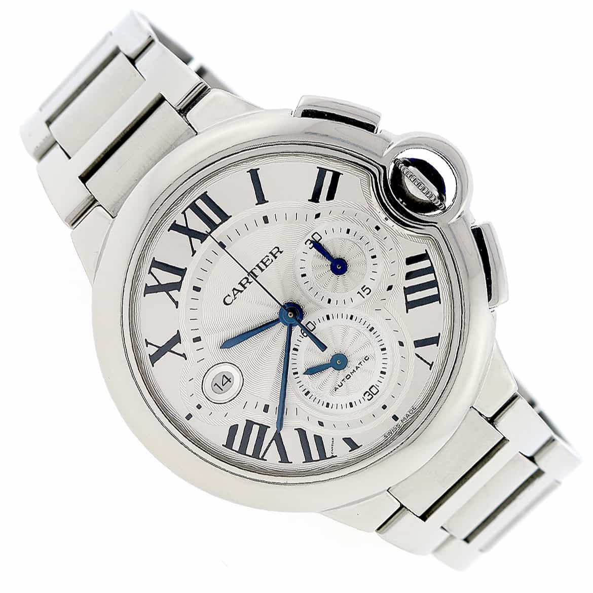 Cartier Ballon Bleu XL Chronograph Silver Dial 44MM Automatic Stainless Steel Mens Watch W6920076 - Image 4