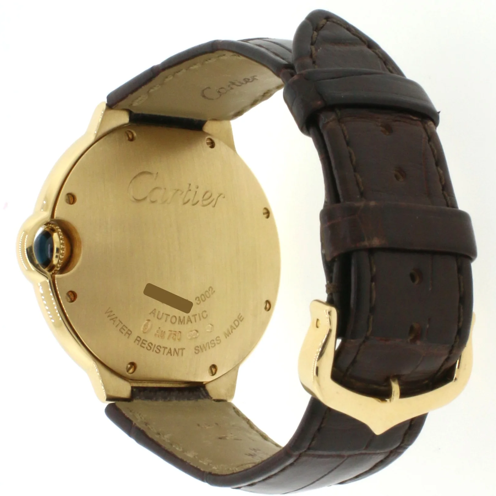 Cartier Ballon Bleu Yellow Gold 36MM Silver Roman Dial Automatic Watch W6900356 - Image 5