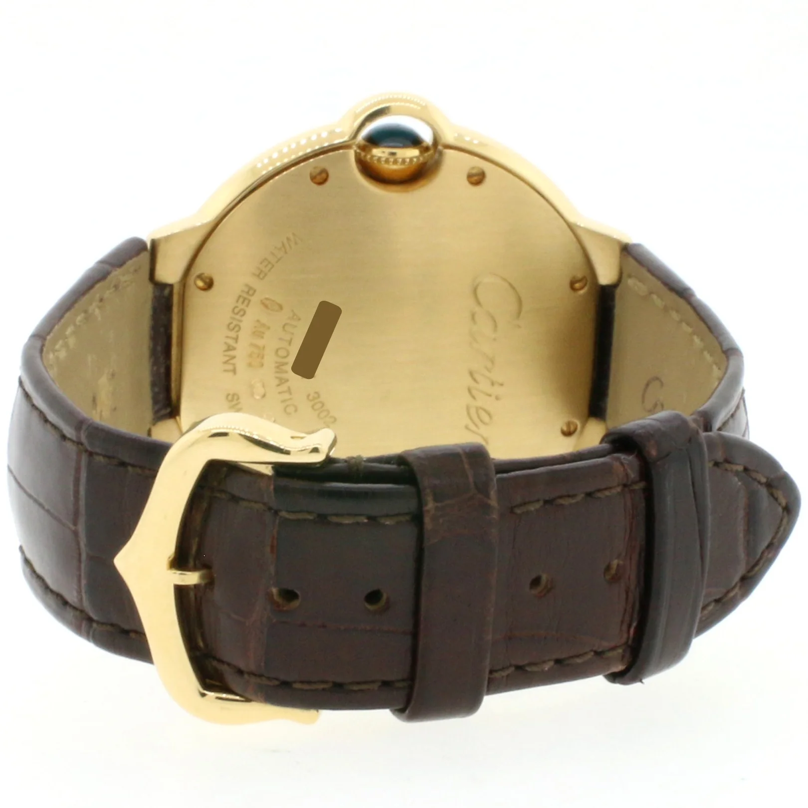 Cartier Ballon Bleu Yellow Gold 36MM Silver Roman Dial Automatic Watch W6900356 - Image 6