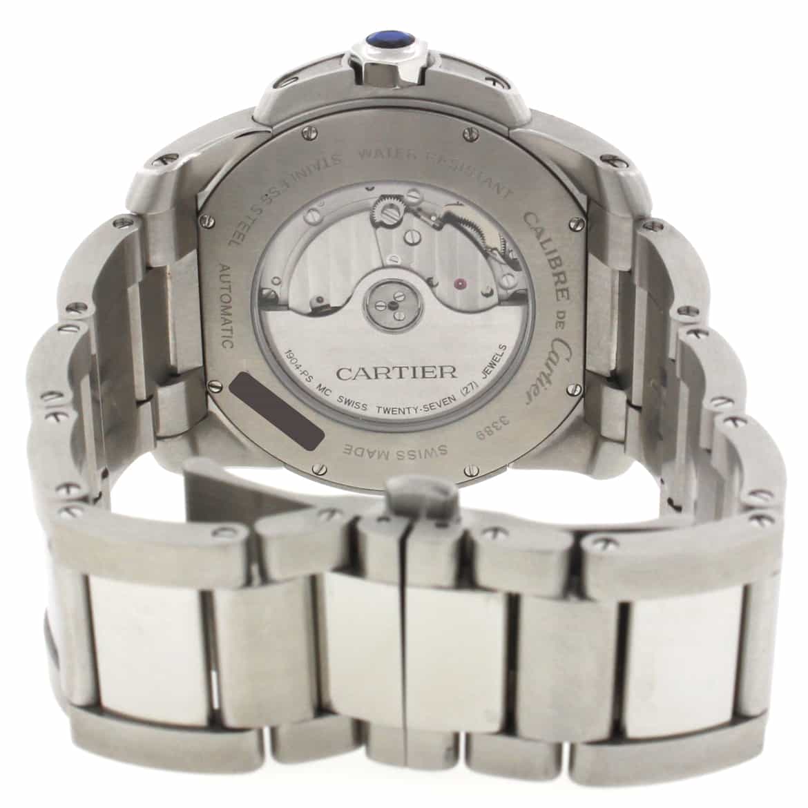 Cartier Calibre 42MM Black Roman Dial Automatic Stainless Steel Mens Watch W7100015 - Image 8