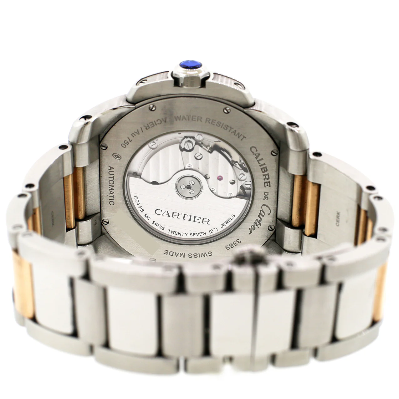 Cartier Calibre 42MM Chocolate Roman Dial Rose Gold & Stainless Steel Watch - Image 3
