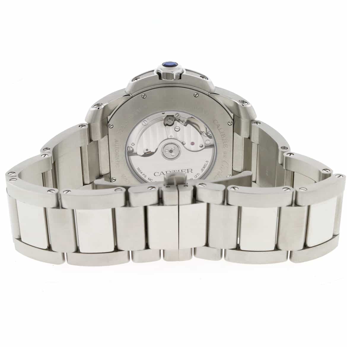 Cartier Calibre 42MM Silver Roman Dial Automatic Stainless Steel Mens Watch W7100015 - Image 5