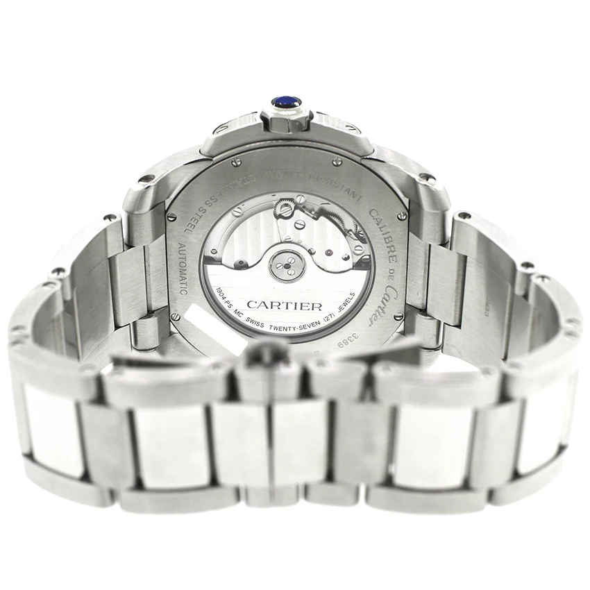 Cartier Calibre 42MM Silver Roman Dial Stainless Steel Watch - Image 3