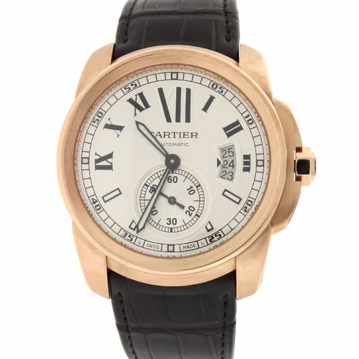 Cartier Calibre de Cartier 18K Rose Gold 42mm Automatic Mens Watch W7100009