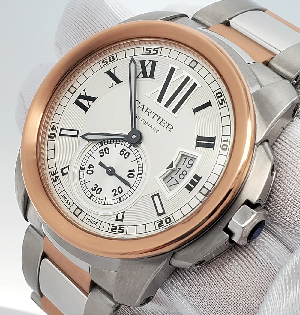 Cartier Calibre de Cartier 18K Rose Gold 42mm Automatic Mens Watch W7100036