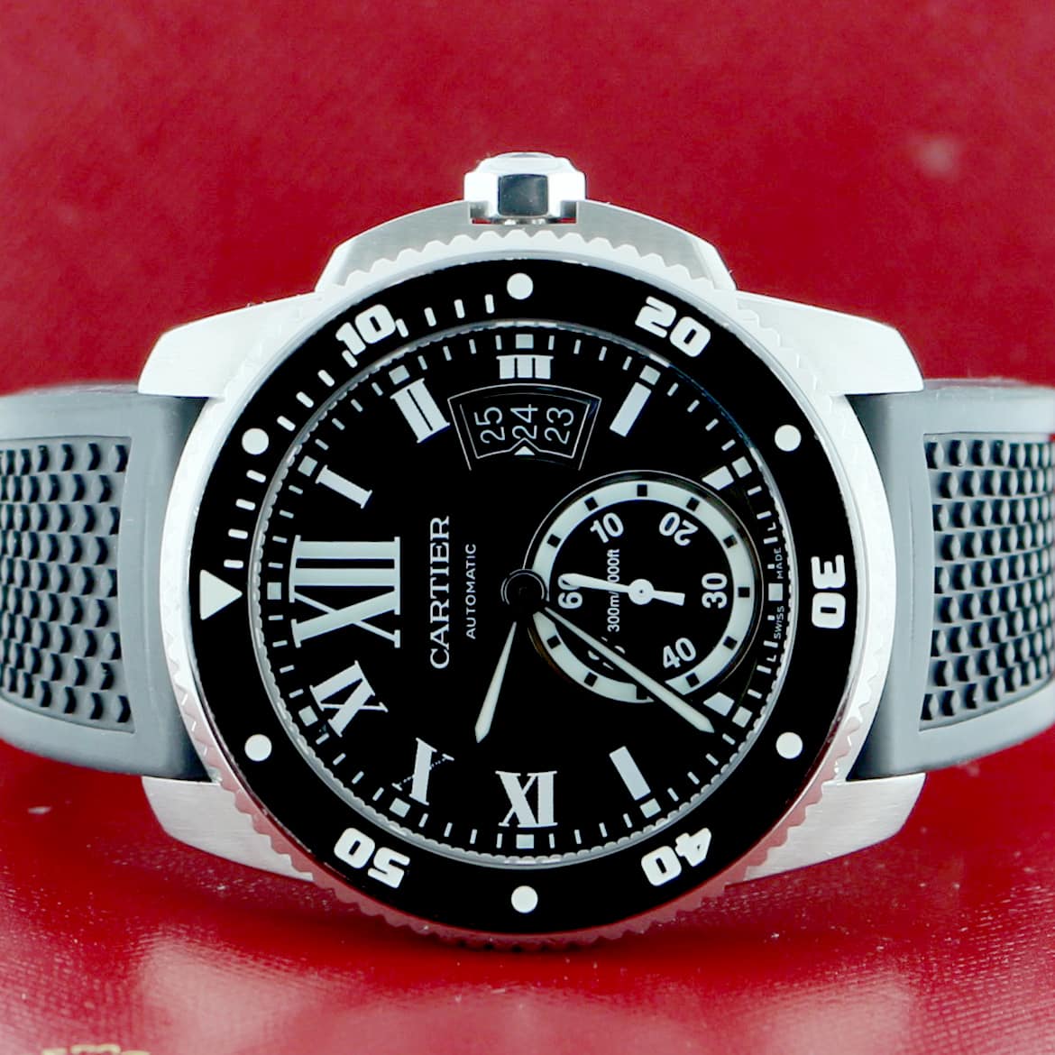 Cartier Calibre de Cartier Diver Black Roman Dial 42mm Automatic Stainless Steel Mens Watch WSCA0006 - Image 3