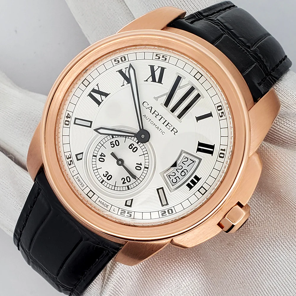 Cartier Calibre de Cartier Rose Gold 42mm Automatic Mens Watch W7100009 Box Booklet - Image 3
