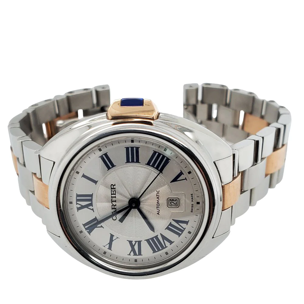 Cartier Cle De 31mm Rose Gold/Steel Silver Roman Dial Watch W2CL0004 3867 - Image 2