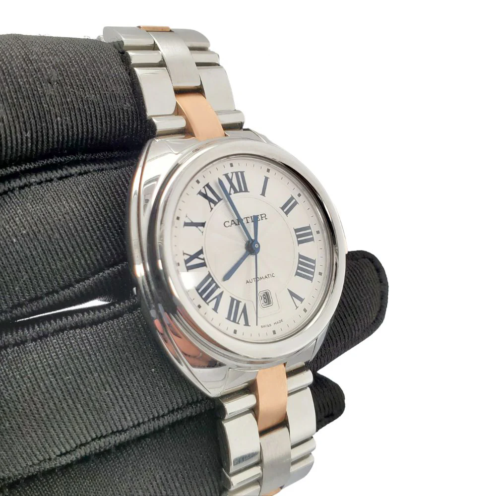 Cartier Cle De 31mm Rose Gold/Steel Silver Roman Dial Watch W2CL0004 3867 - Image 3