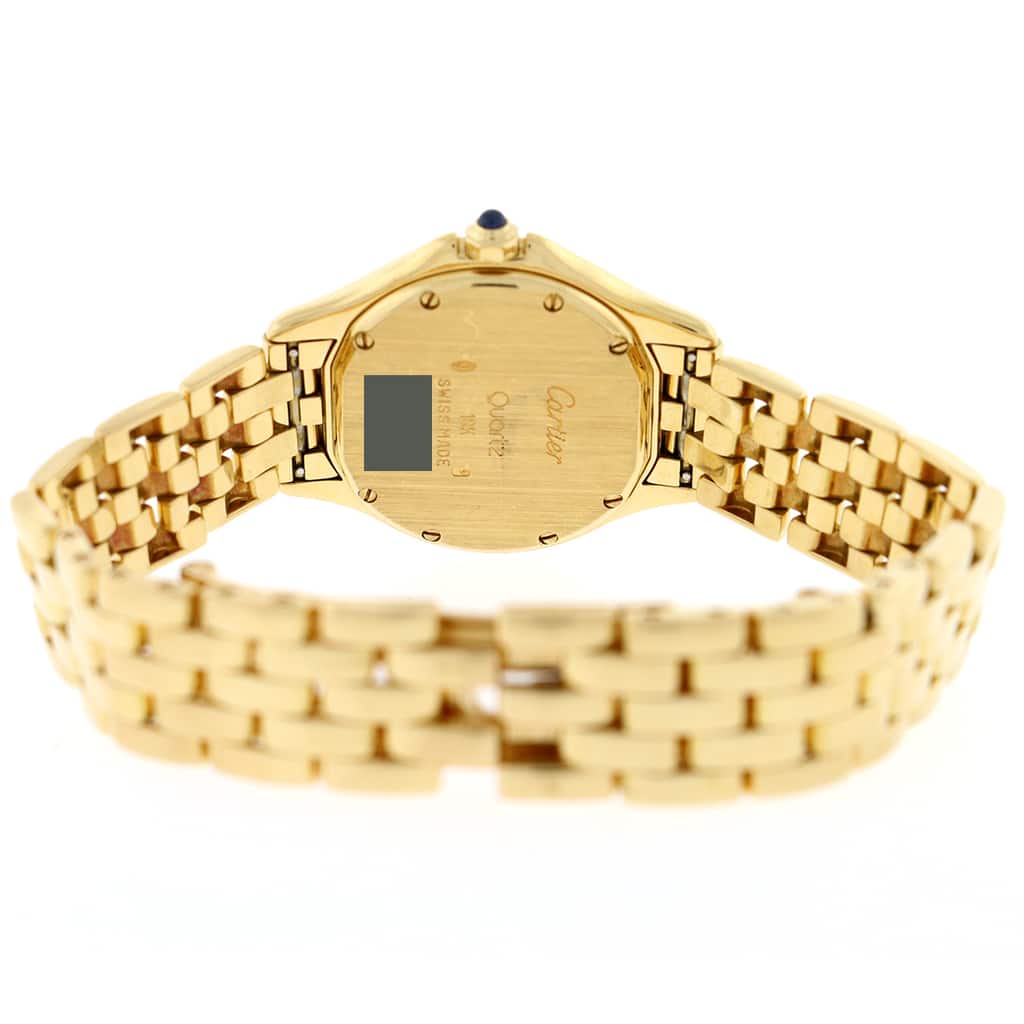 Cartier Cougar Date 18K Yellow Gold Original Roman Dial 26MM Ladies Watch 887906 - Image 9