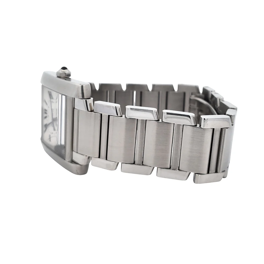 Cartier Large Tank Francaise 28mm Silver Roman Steel Watch 2302 W51002Q3 - Image 4