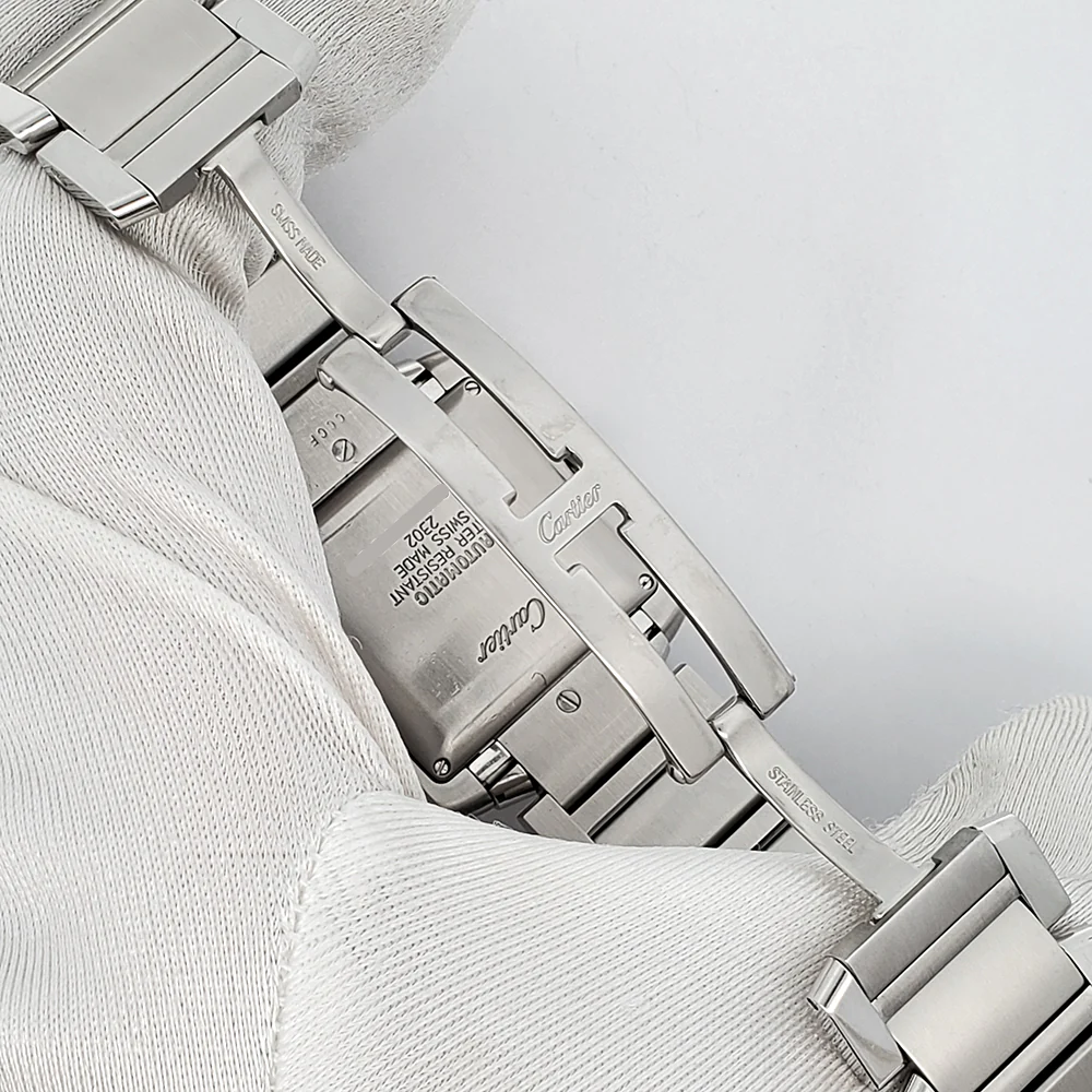 Cartier Large Tank Francaise 28mm Silver Roman Steel Watch 2302 W51002Q3 - Image 6