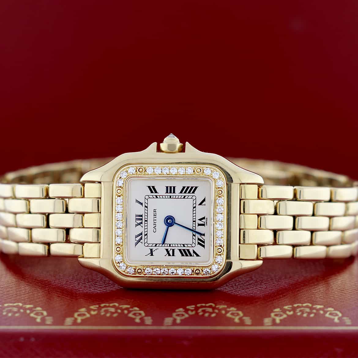 Cartier Panthére 18K Yellow Gold Original Diamond Bezel 23MM Ladies Watch 1280 2 - Image 2