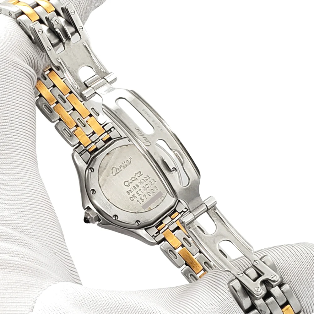 Cartier Panthere Cougar Quartz Gold/Stainless Steel White Dial Ladies Watch 187906 - Image 5