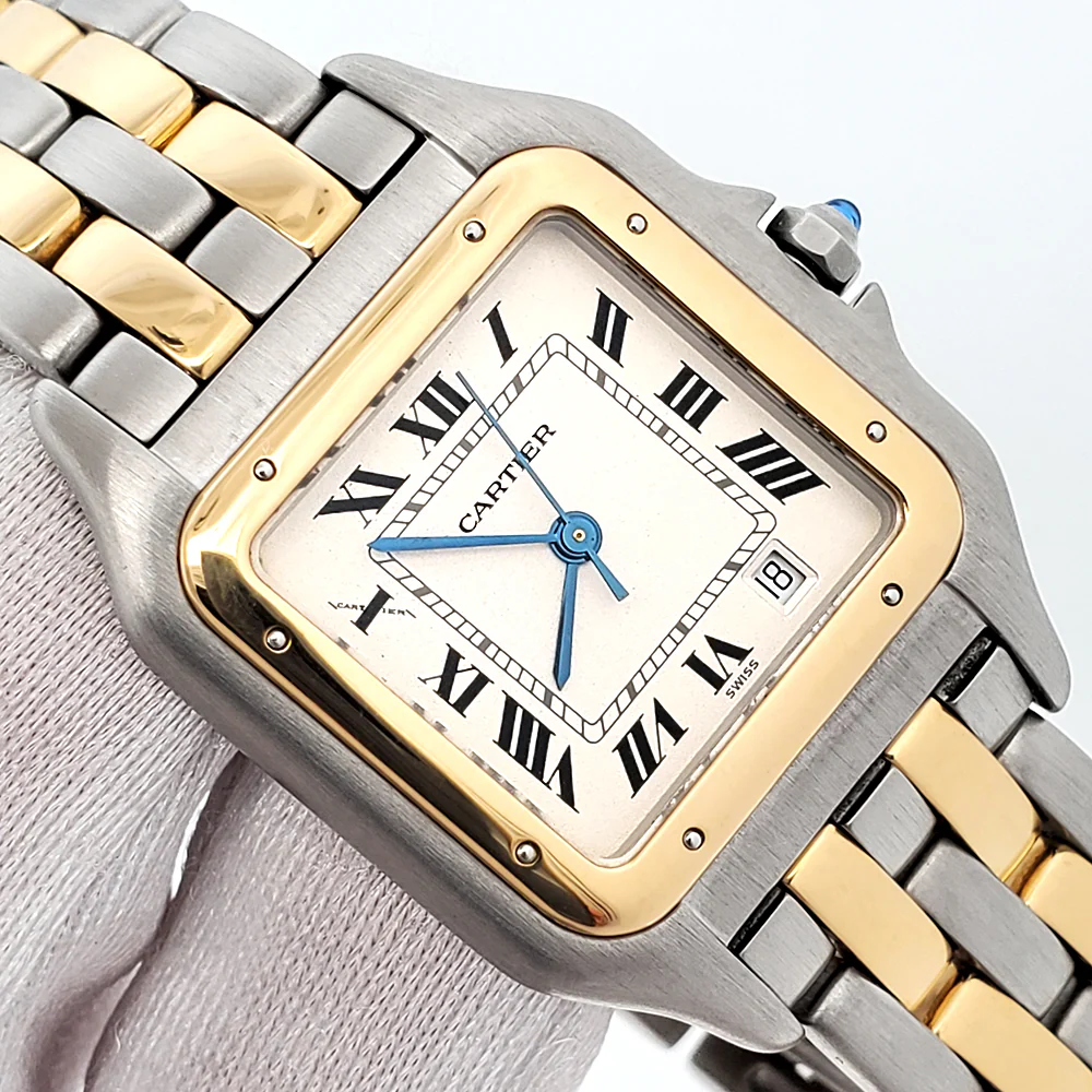 Cartier Panthère Date 26mm Roman Dial Yellow Gold/Steel Quartz Lady Watch 1100 W25028B8 - Image 2
