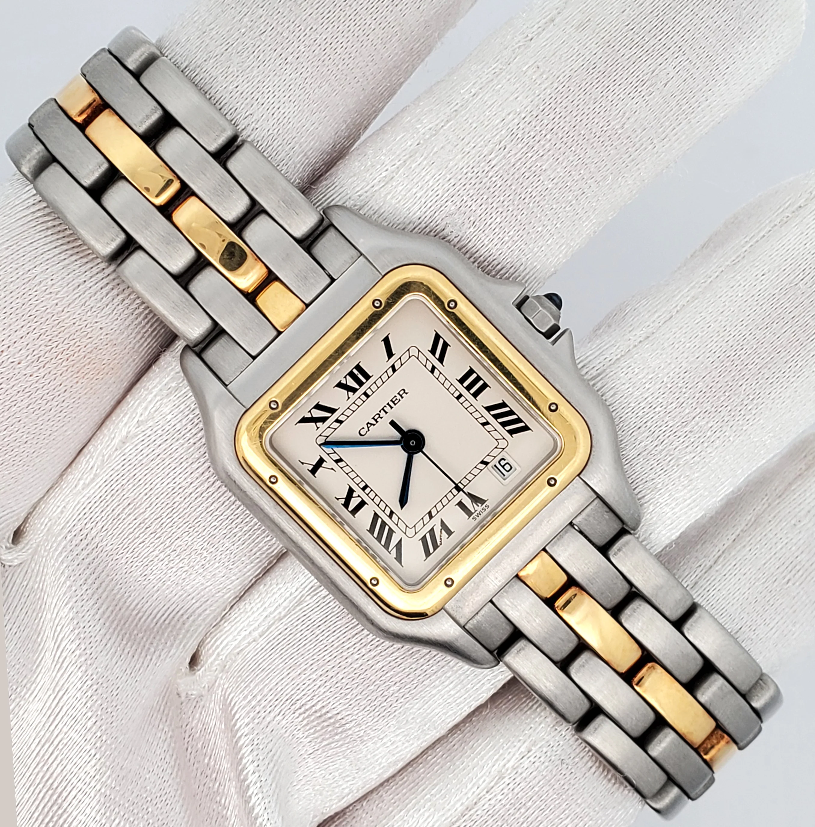 Cartier Panthère Date 26mm Roman Dial Yellow Gold/Steel Quartz Lady Watch 183949 W25028B6 - Image 3