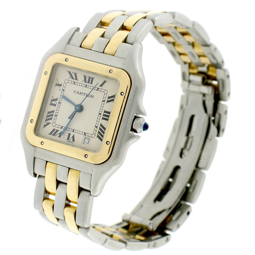 Cartier Panthére Midsize Date 2-Tone 18K Yellow Gold & Stainless Steel 26MM Ladies Watch 183949 - Image 2